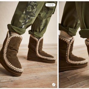 NWT Mou Creston Crochet Shearling Boot 38